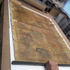 Restoring an 1850's paper map of the United States